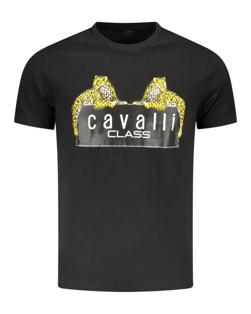 Roberto Cavalli leopard-print T-shirt - Schwarz Schwarz