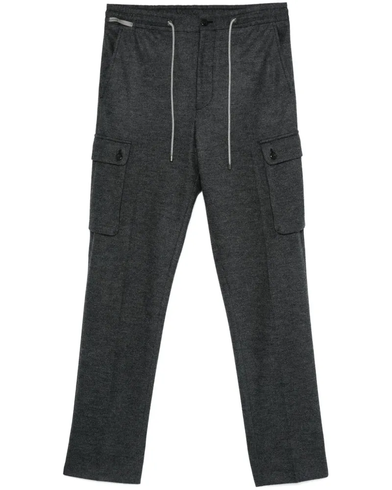 Corneliani Hose mit Karomuster - Grau Grau