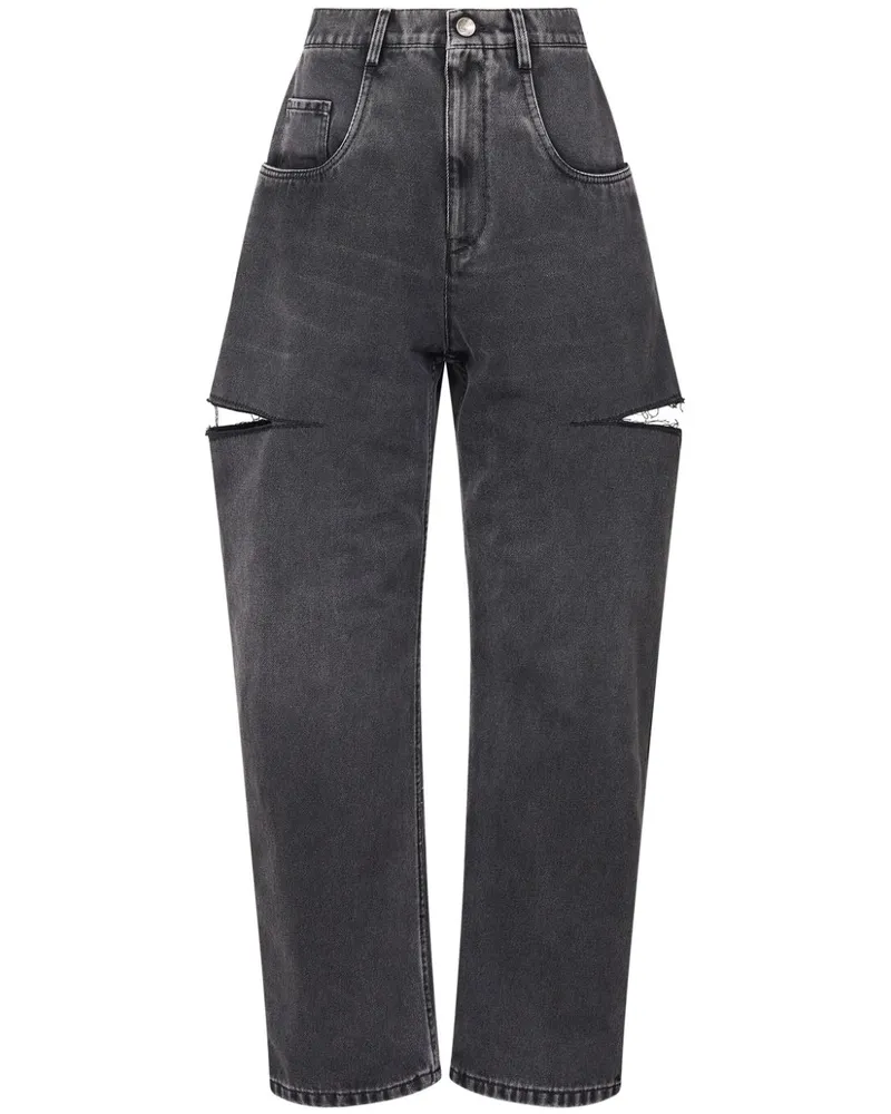 Maison Margiela Hoch sitzende Tapered-Jeans - Schwarz Schwarz