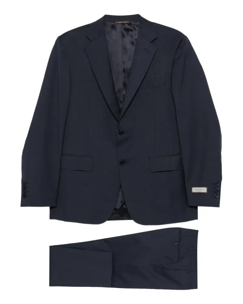 Canali Zweiteiliger Anzug mit fallendem Revers - Blau Blau