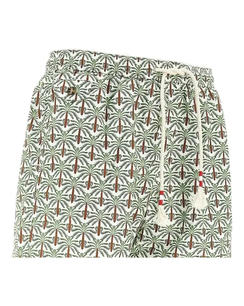 MC2 Saint Barth Lighting palm-tree print swim shorts - Weiß Weiß