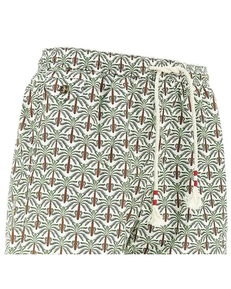 MC2 Saint Barth Lighting palm-tree print swim shorts - Weiß Weiß