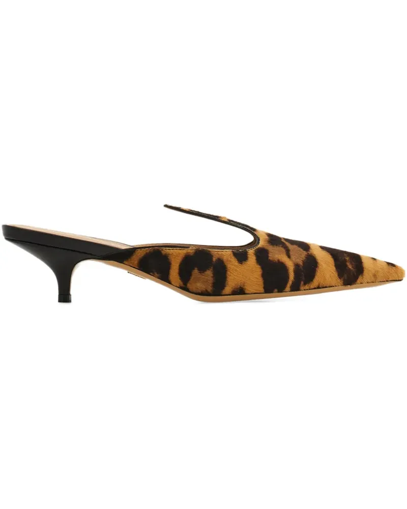 Ferragamo Mules mit Leoparden-Print 40mm - Braun Braun