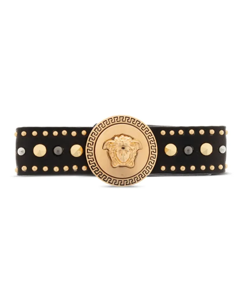 Versace Haarspange mit Medusa-Nieten - Schwarz Schwarz