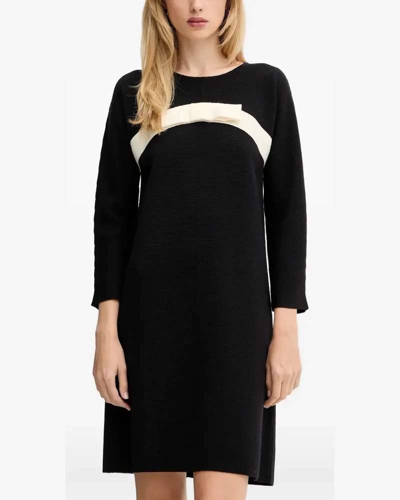 Luisa Spagnoli Misfatta bow-detail mini dress - Schwarz Schwarz