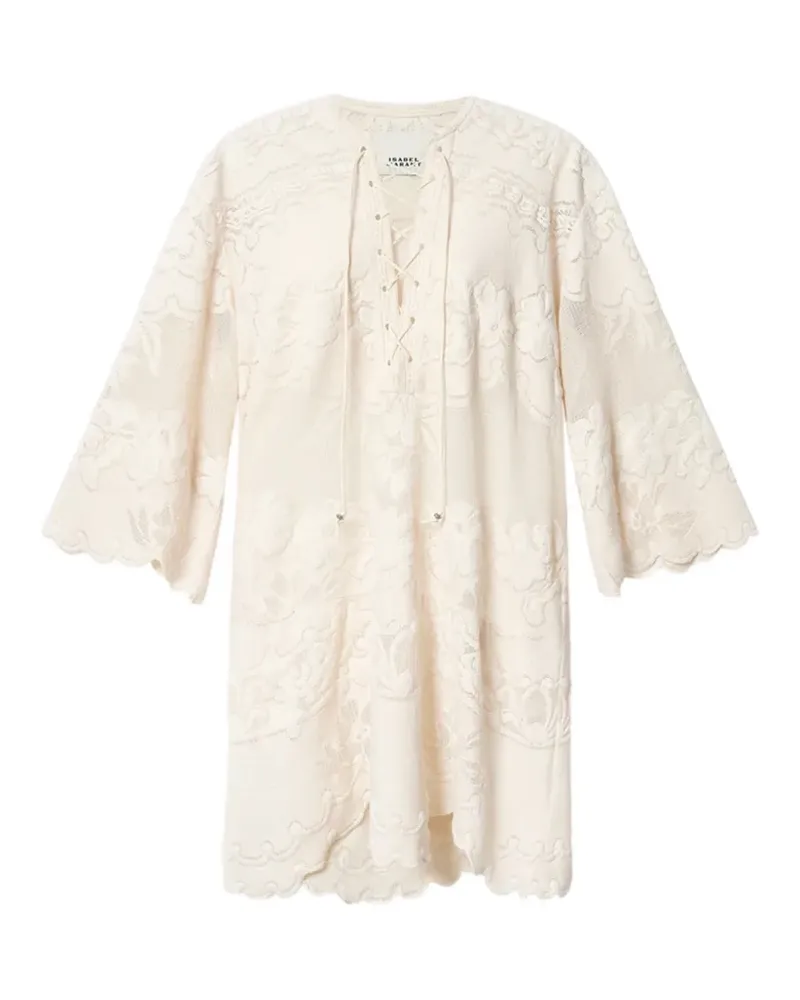Isabel Marant Solara Kleid mit Blumenkragen - Nude Nude