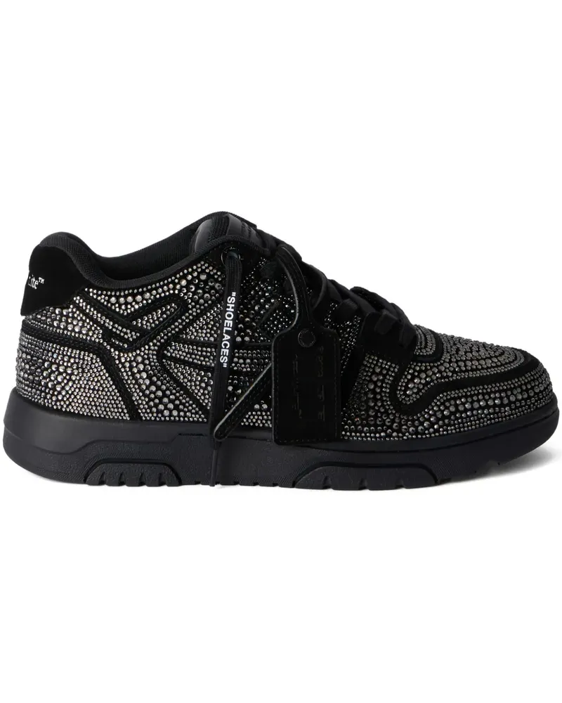 OFF-WHITE Out Of Office Strass sneakers - Schwarz Schwarz