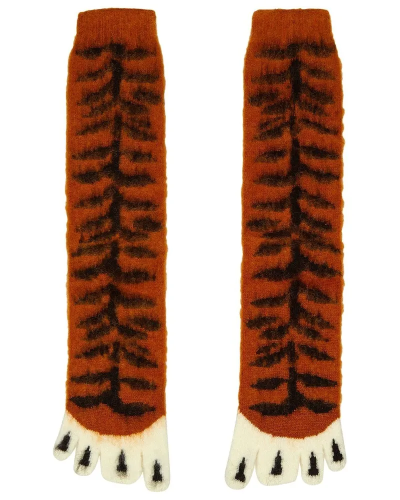 Doublet Zehensocken mit grafischem Motiv - Orange Orange