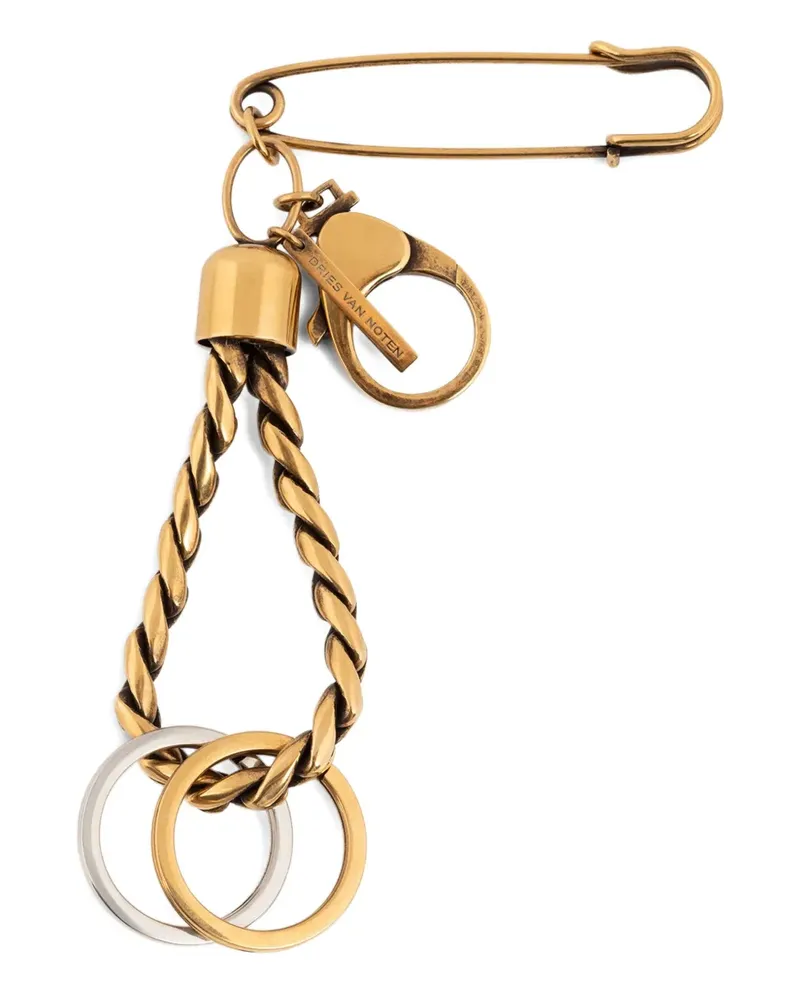 Dries van Noten Schlüsselanhänger mit geflochtenem Design - Gold Gold