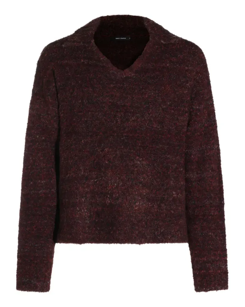 Daily Paper bouclé V-neck sweater - Braun Braun