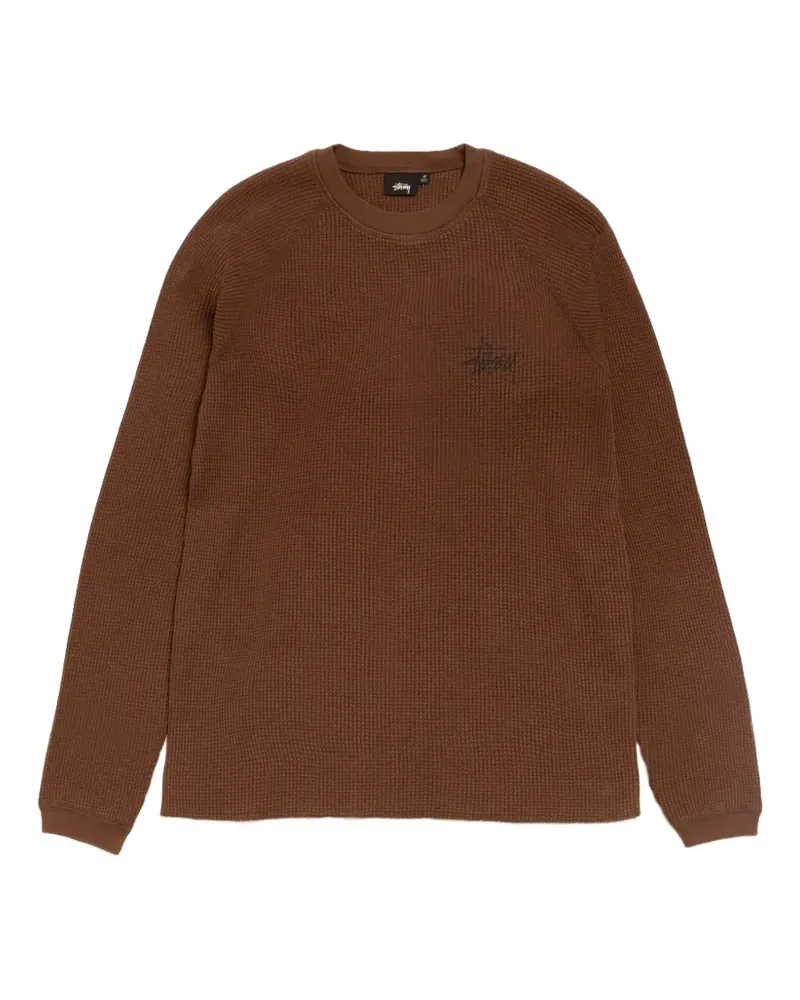 Stüssy Pullover mit Waffelstrick-Muster - Braun Braun