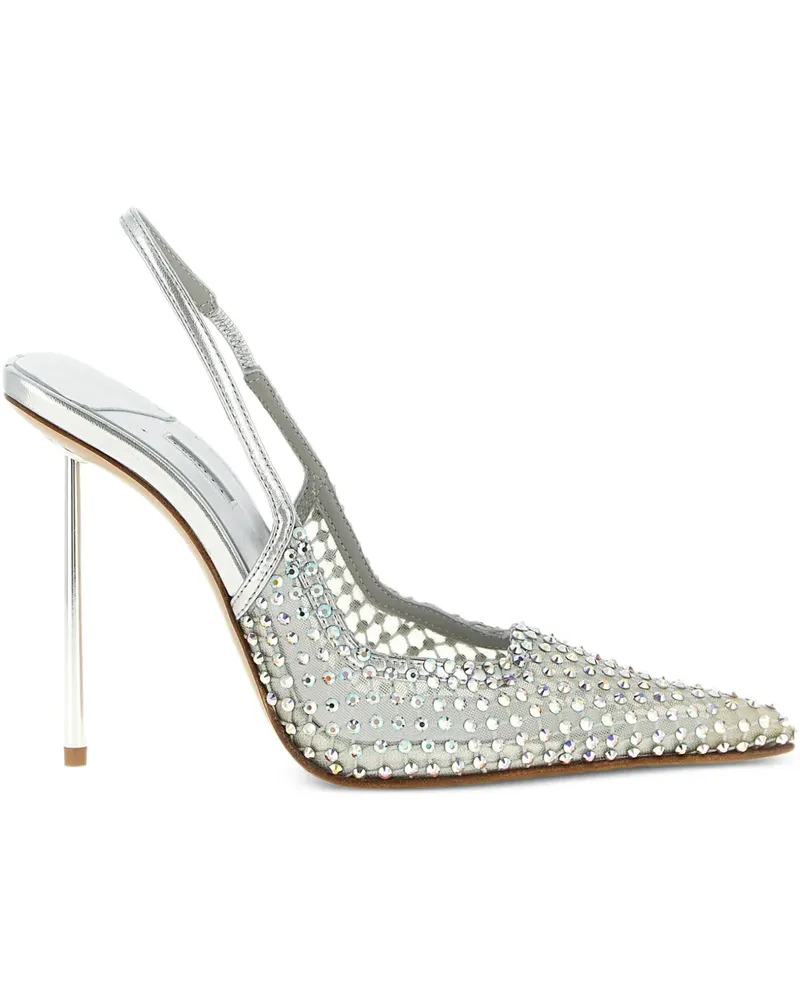Le Silla Gilda Slingback-Pumps mit Strass - Weiß Weiß