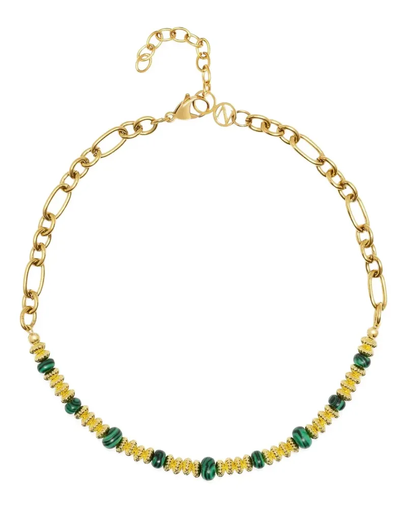 Nialaya Halskette aus Malachit - Gold Gold