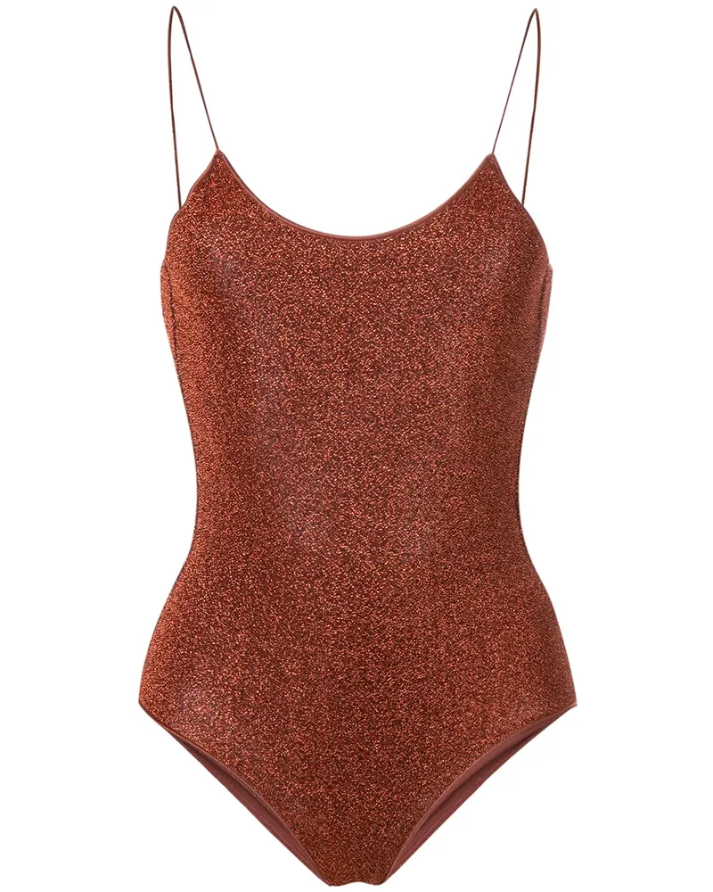 Oséree Badeanzug mit U-Ausschnitt - Braun Braun