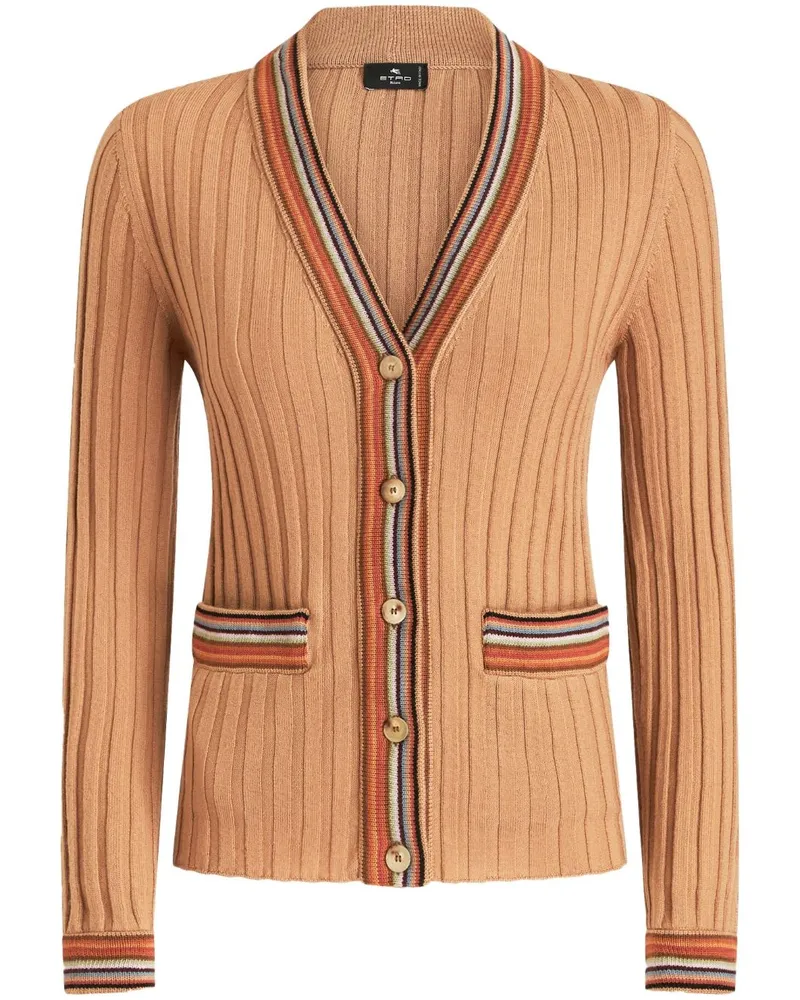 Etro Geripptes Strickoberteil - Braun Braun