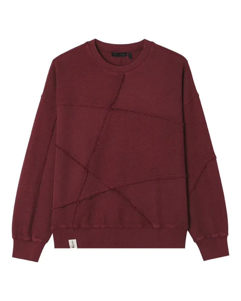 FIVE CM Hemd in Patchwork-Design mit ungesäumten Kanten - Rot Rot