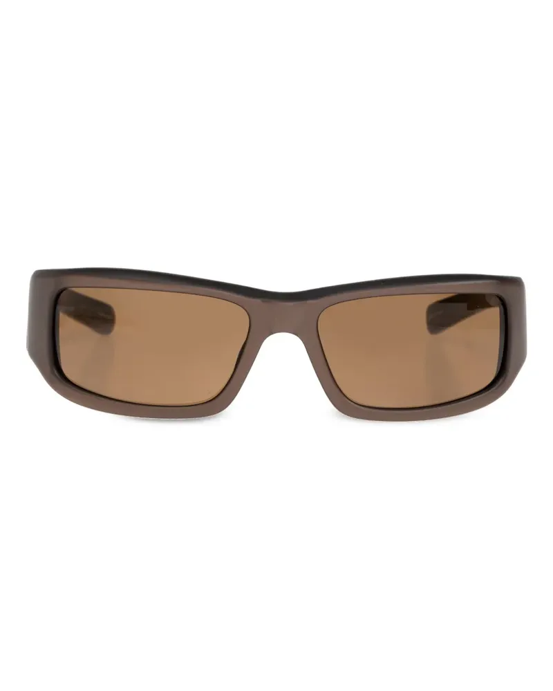 Jacquemus Sonnenbrille mit eckigem Gestell - Braun Braun