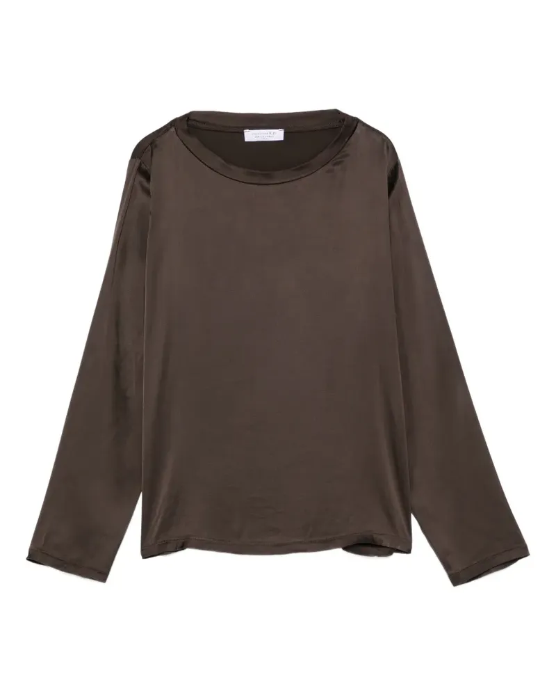Daniele Fiesoli Hemd mit Satin-Finish - Braun Braun