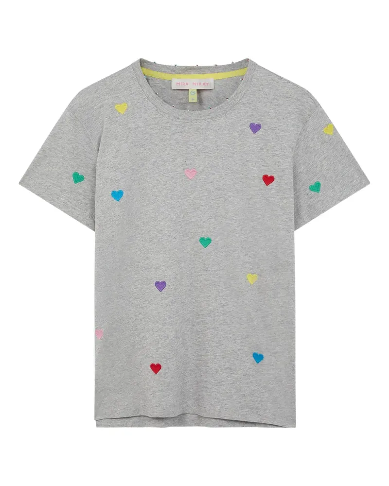 Mira Mikati T-Shirt mit Herz - Grau Grau
