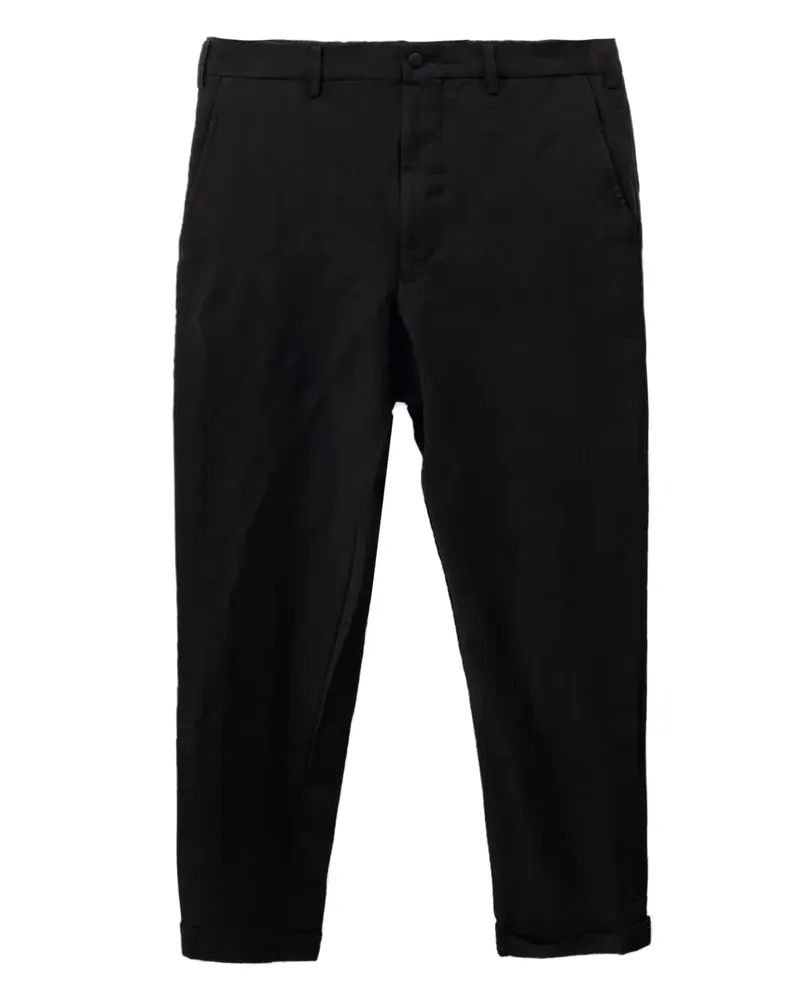 Comme des Garçons Hose mit Umschlag - Schwarz Schwarz