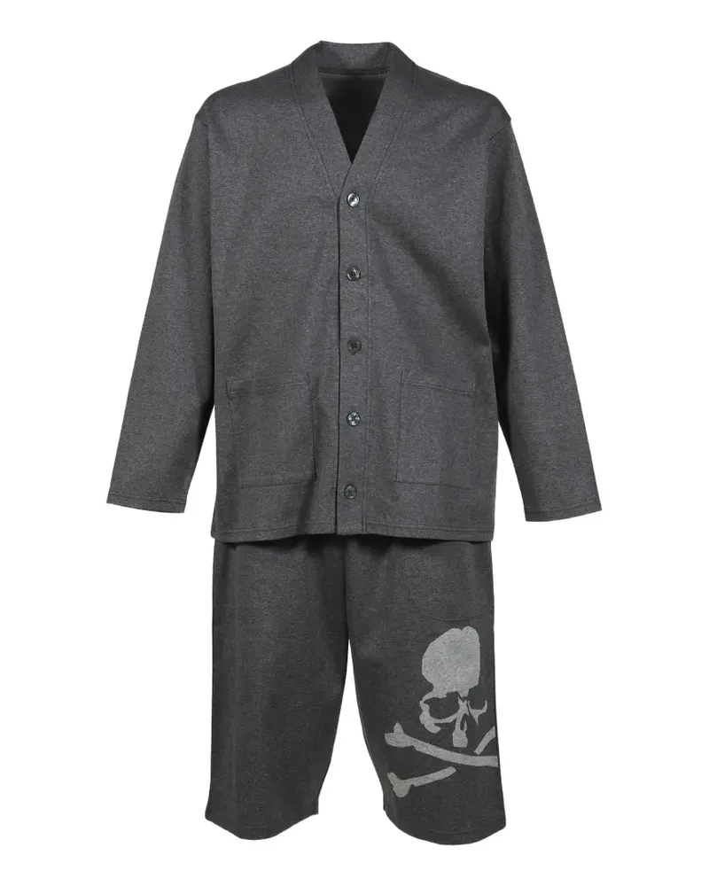 Mastermind World logo-embroidered lounge cardigan and shorts set - Grau Grau