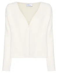 Giuseppe di Morabito Cardigan mit Brosche Weiß