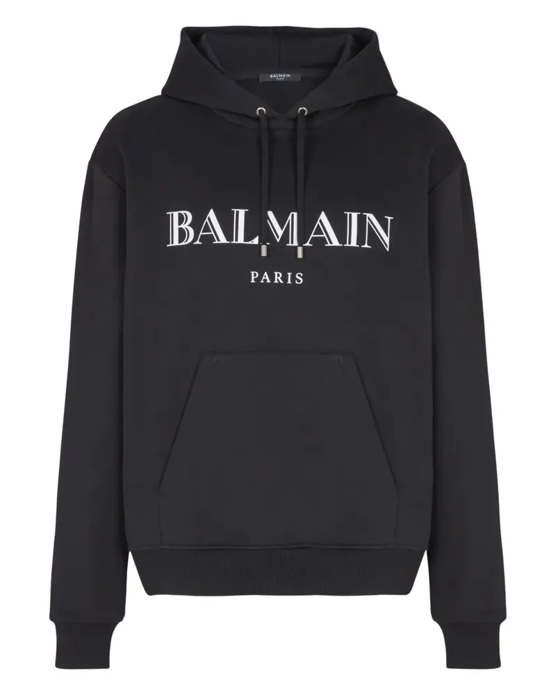 Balmain Hoodie mit Logo-Print - Schwarz Schwarz