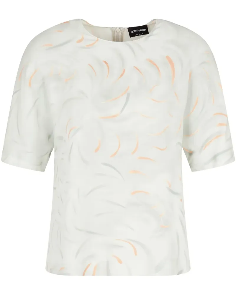 Giorgio Armani T-Shirt aus Mulberryseide - Grau Grau