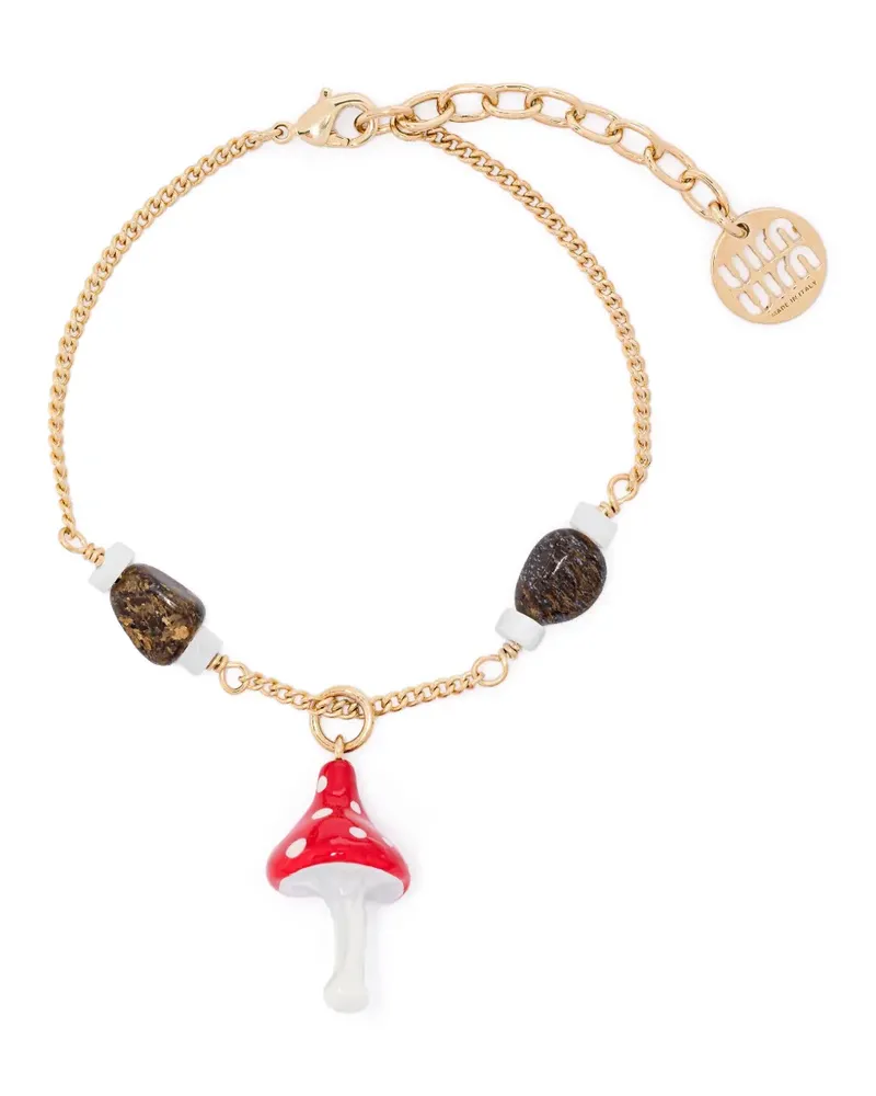 Miu Miu Mushroom Armband - Gold Gold