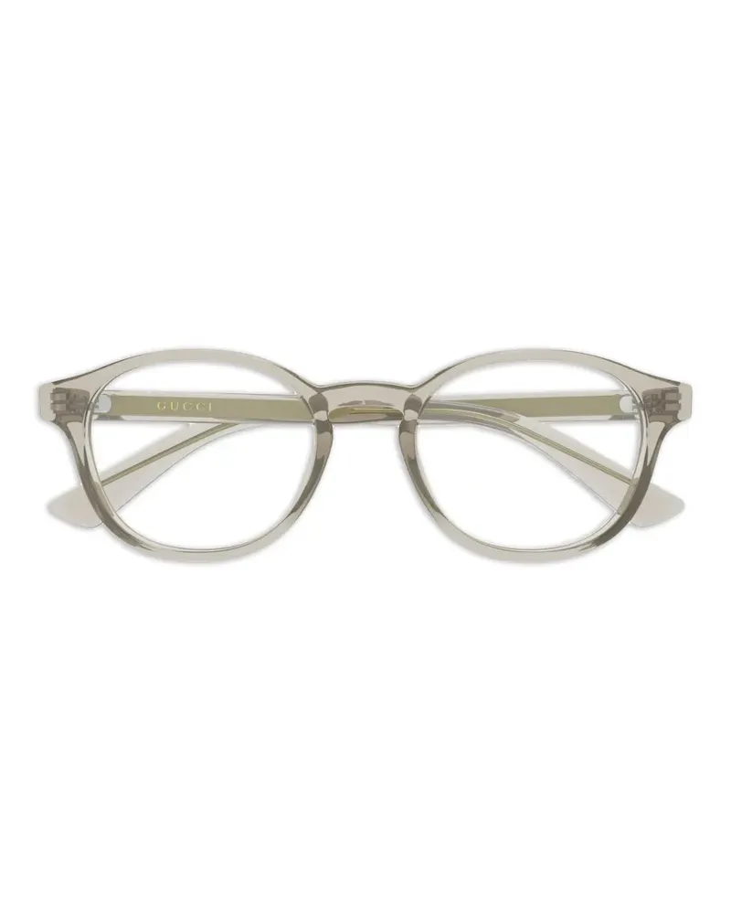 Gucci Brille mit rundem Gestell - Nude Nude