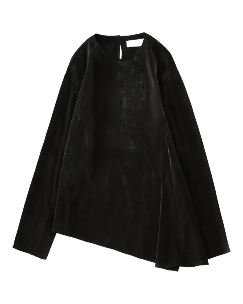 Studio Nicholson Cecile Oberteil mit asymmetrischem Saum - Schwarz Schwarz