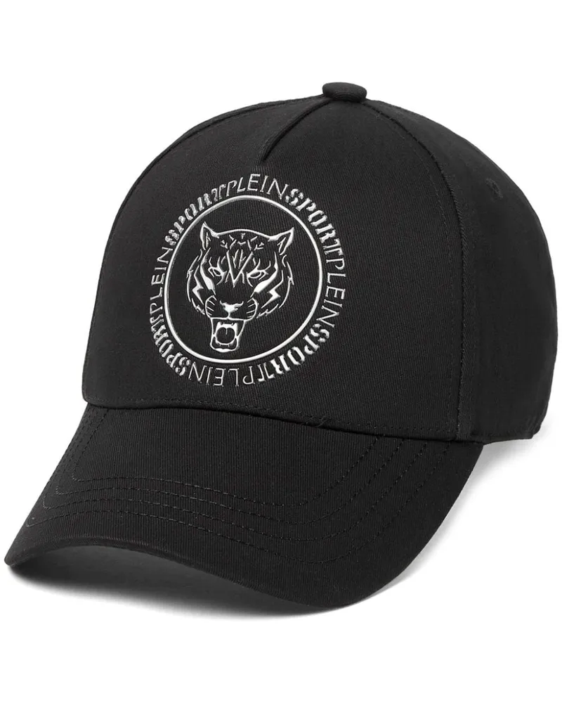 Philipp Plein Baseballkappe mit Carbon Tiger-Print - Schwarz Schwarz