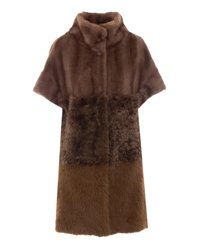 Bully faux-fur short-sleeve coat - Braun Braun