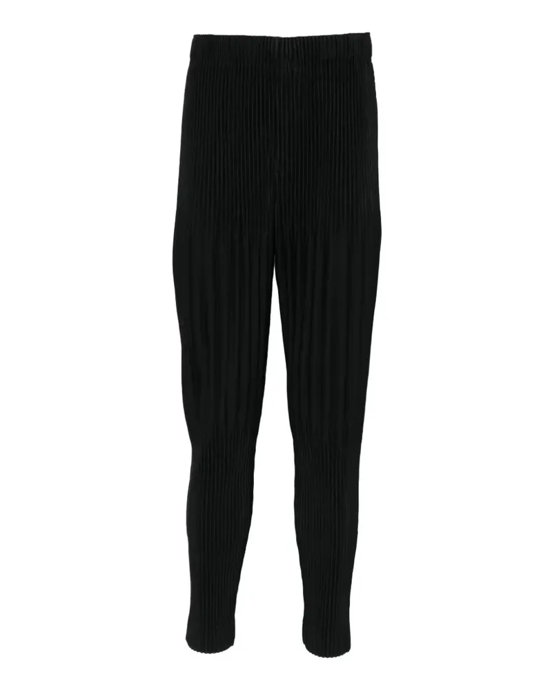 Issey Miyake Plissierte Tapered-Hose - Schwarz Schwarz