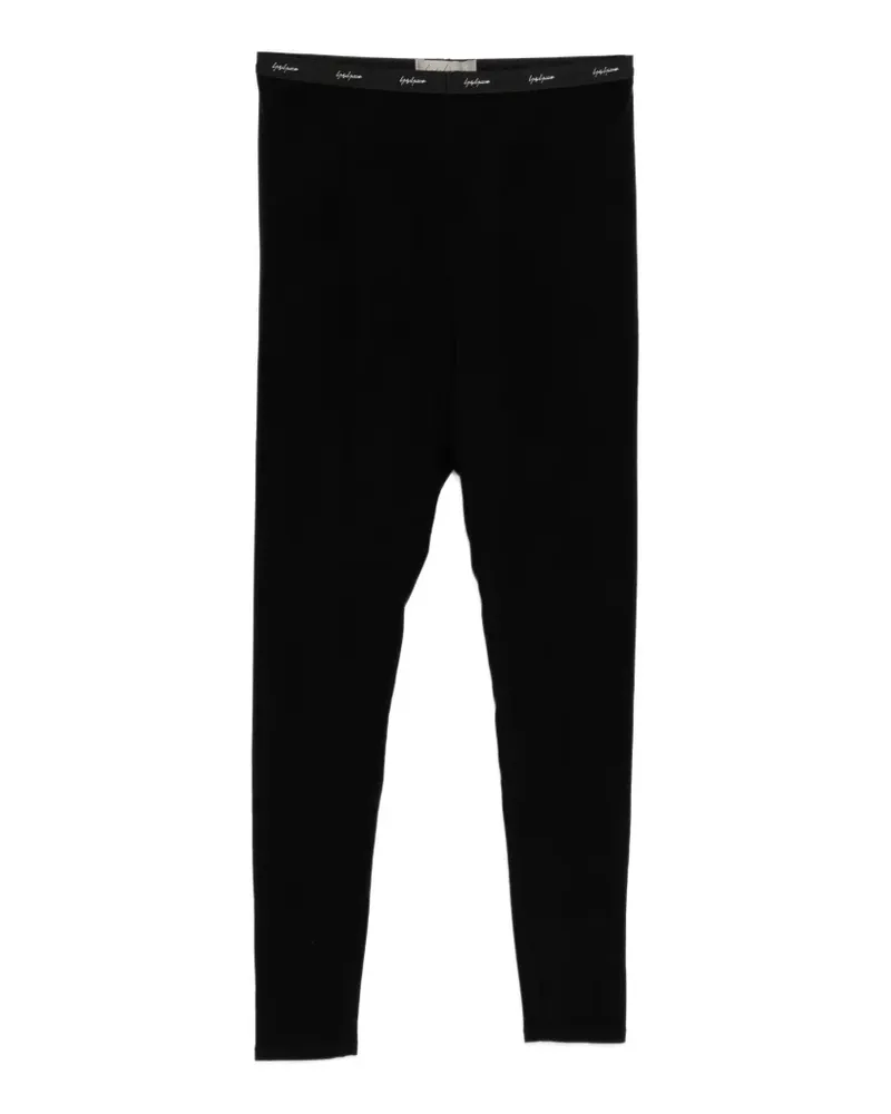 Yohji Yamamoto logo-waistband leggings - Schwarz Schwarz