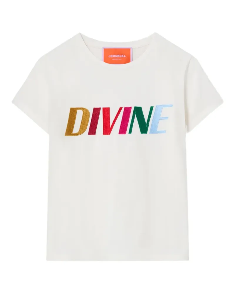 La DoubleJ Besticktes T-Shirt - Weiß Weiß