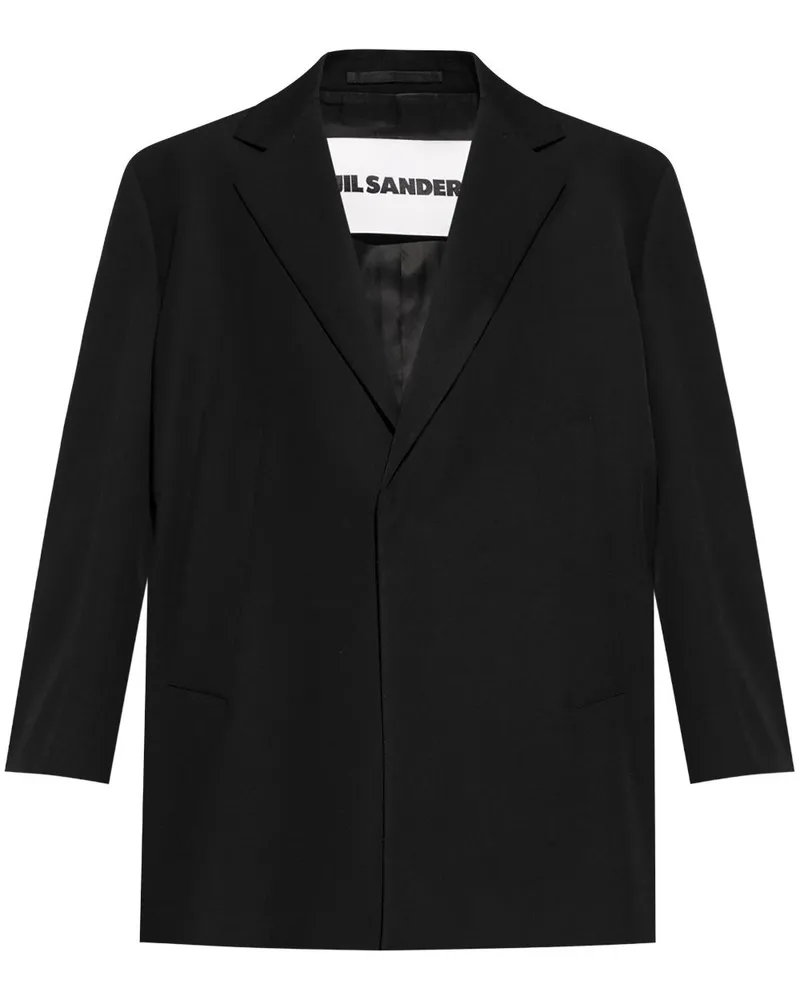 Jil Sander Einreihiges Sakko Schwarz