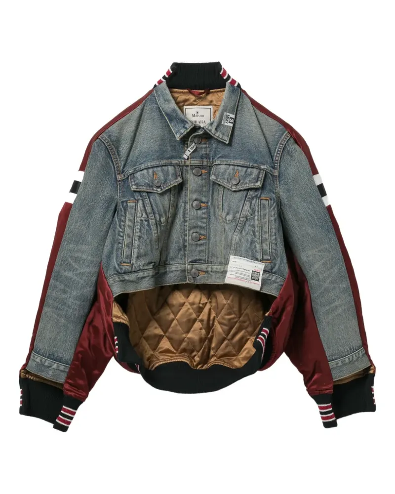 MIHARAYASUHIRO Jeansjacke mit Kontrasteinsätzen - Blau Blau