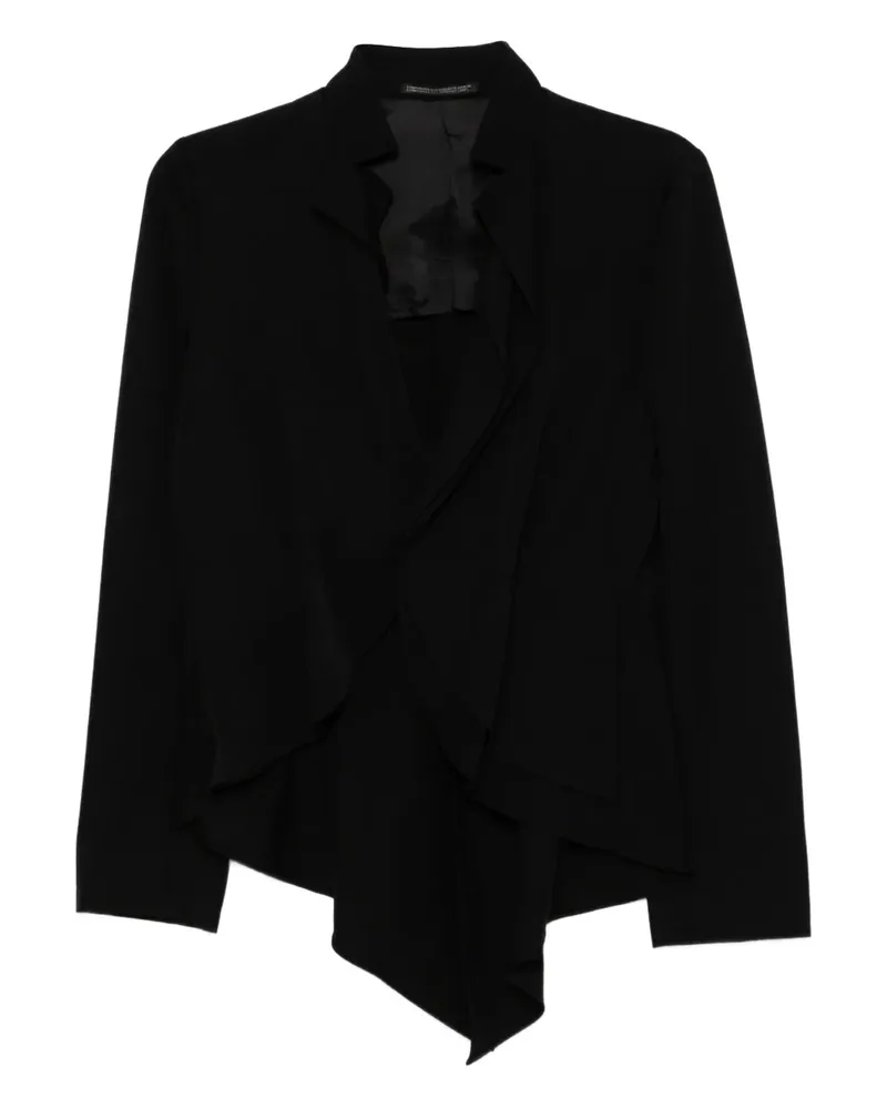 Yohji Yamamoto Tuck D Gabardine-Jacke - Schwarz Schwarz