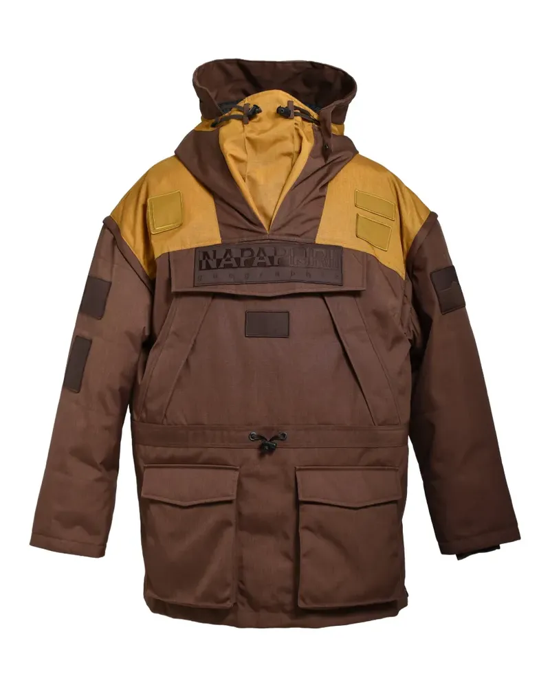Napa By Martine Rose Skidoo patchwork down jacket - Braun Braun
