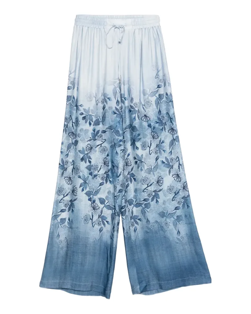 Ermanno Scervino floral-print trousers - Blau Blau