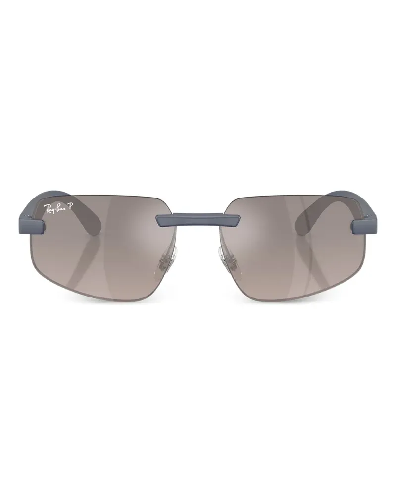 Ray Ban rectangle-frame sunglasses - Blau Blau