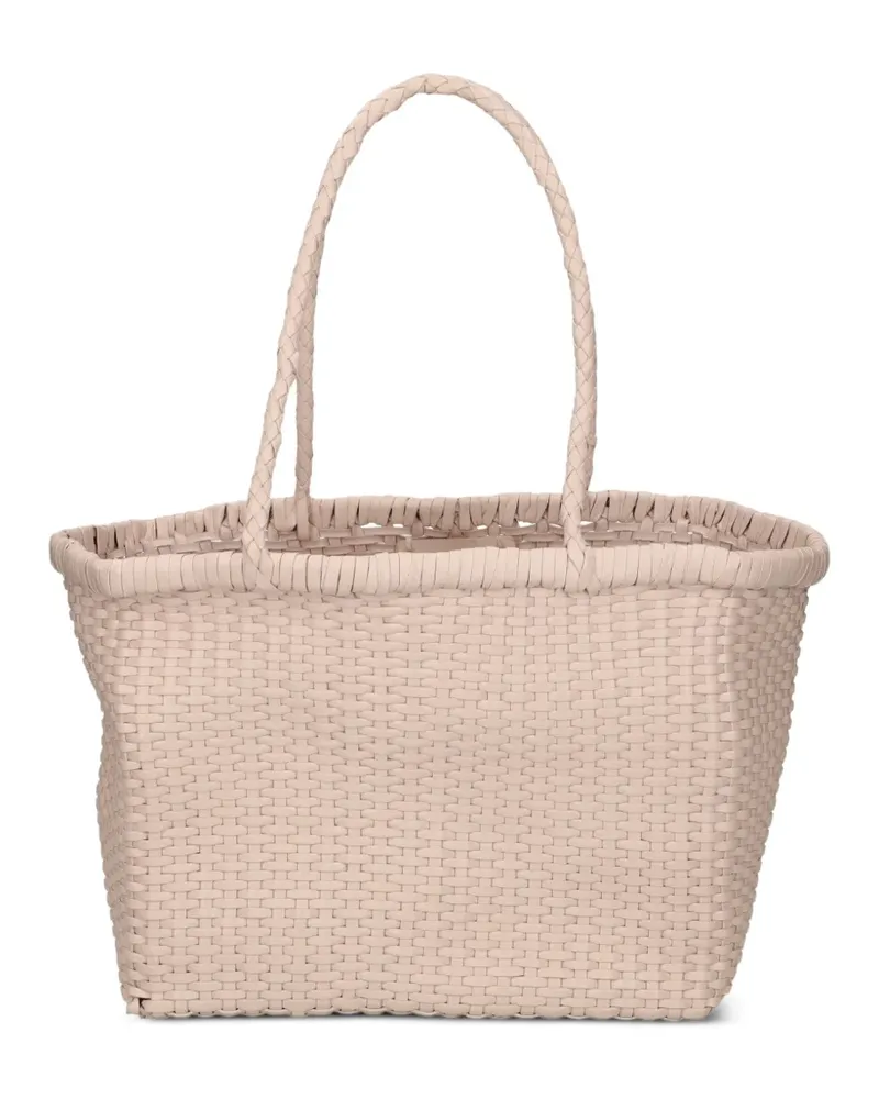 Dragon Diffusion small B Weave leather tote bag - Nude Nude