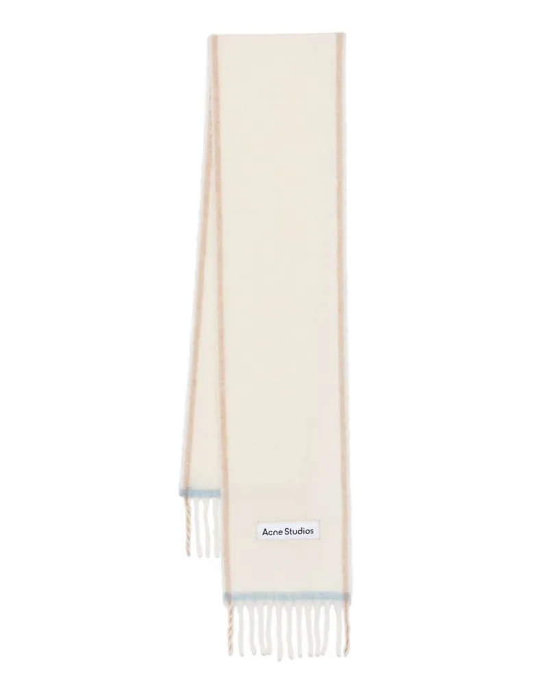 Acne Studios Schal mit Fransen - Weiß Weiß