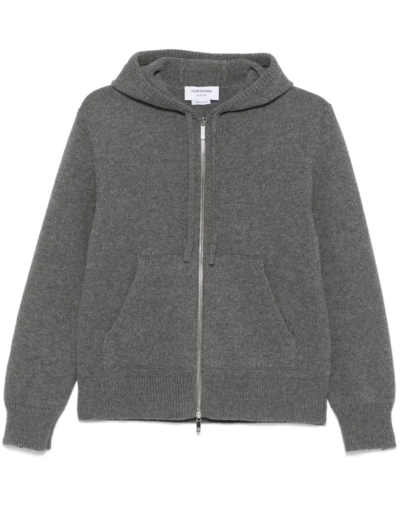 Thom Browne Intarsien-Kapuzenjacke - Grau Grau