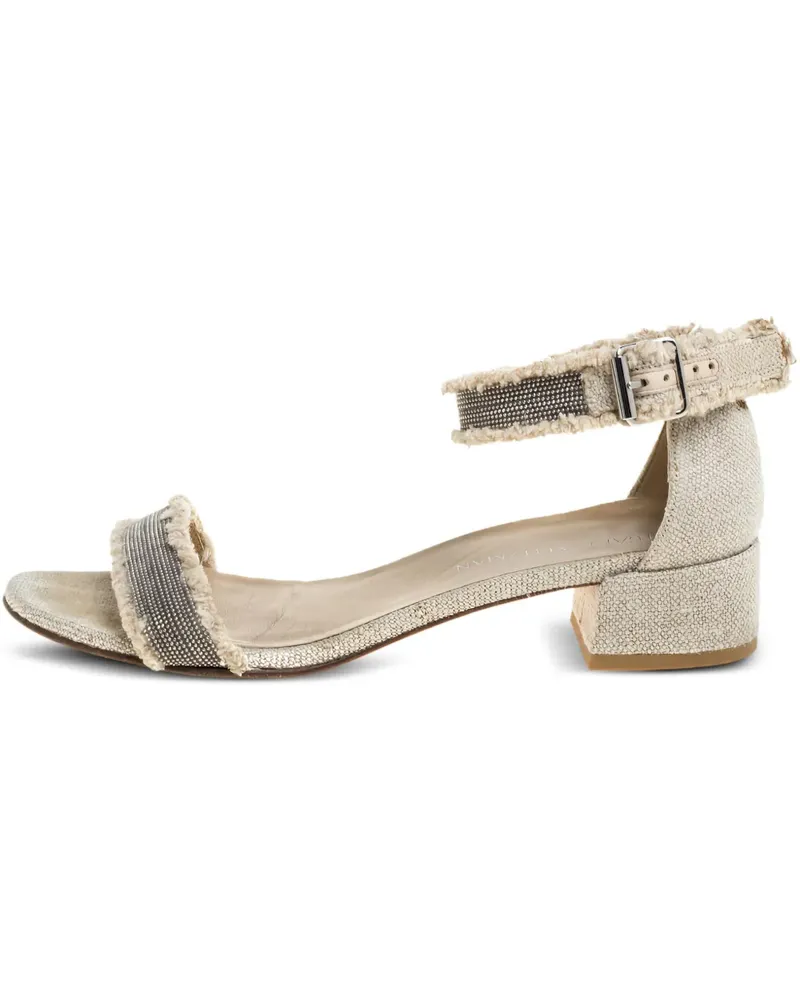 Stuart Weitzman 2024 pre-owned Vaneli Sandalen mit Kettendetail - Nude Nude