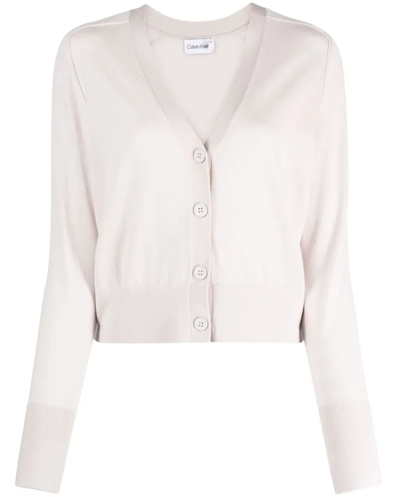 Calvin Klein Cardigan mit V-Ausschnitt - Grau Grau