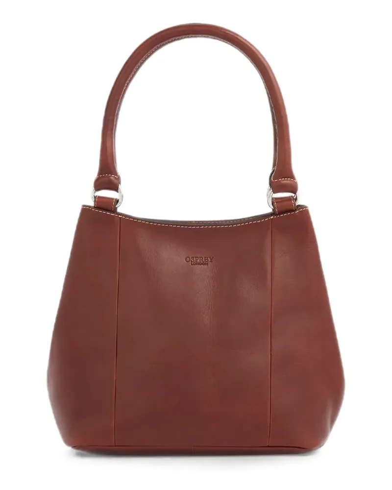 Osprey logo-embossed leather shoulder bag - Braun Braun