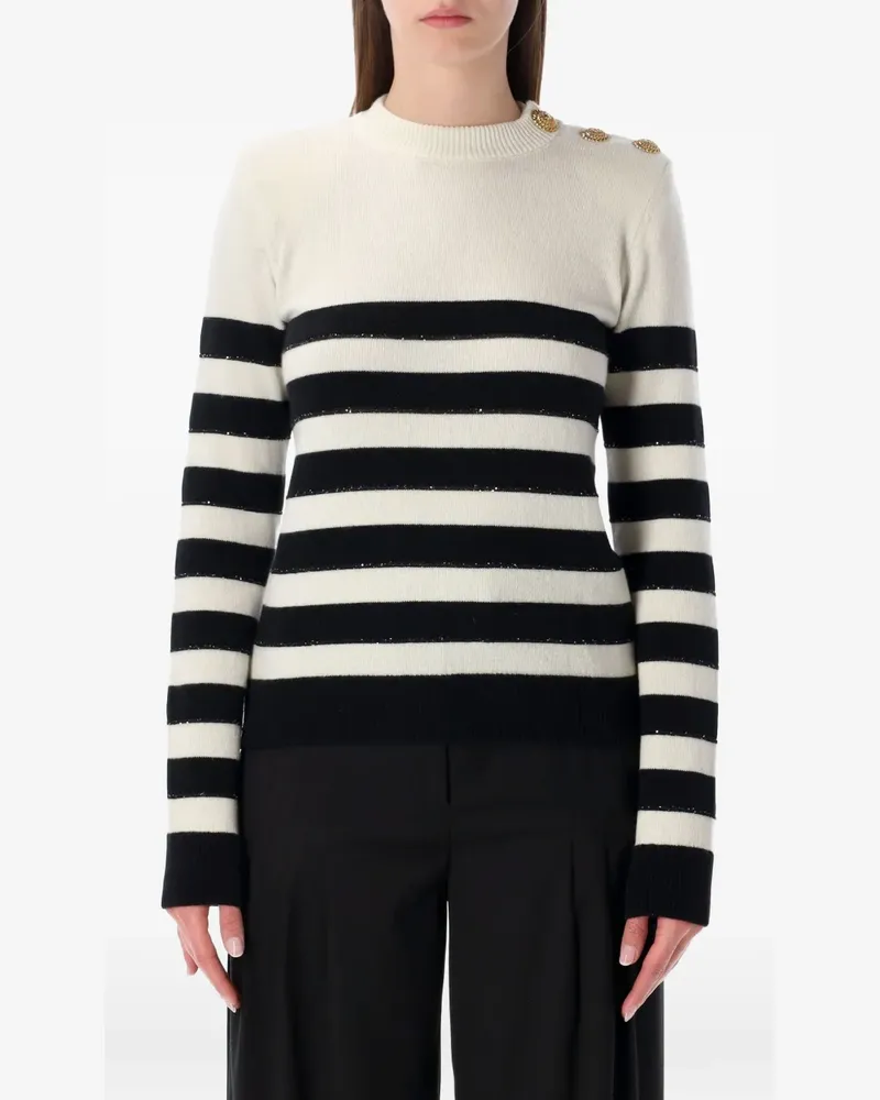 Balmain striped sweater - Weiß Weiß