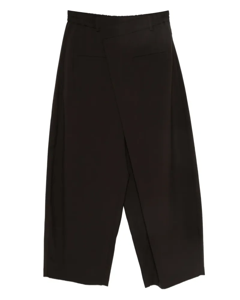 CORDERA crossover-waist trousers - Braun Braun